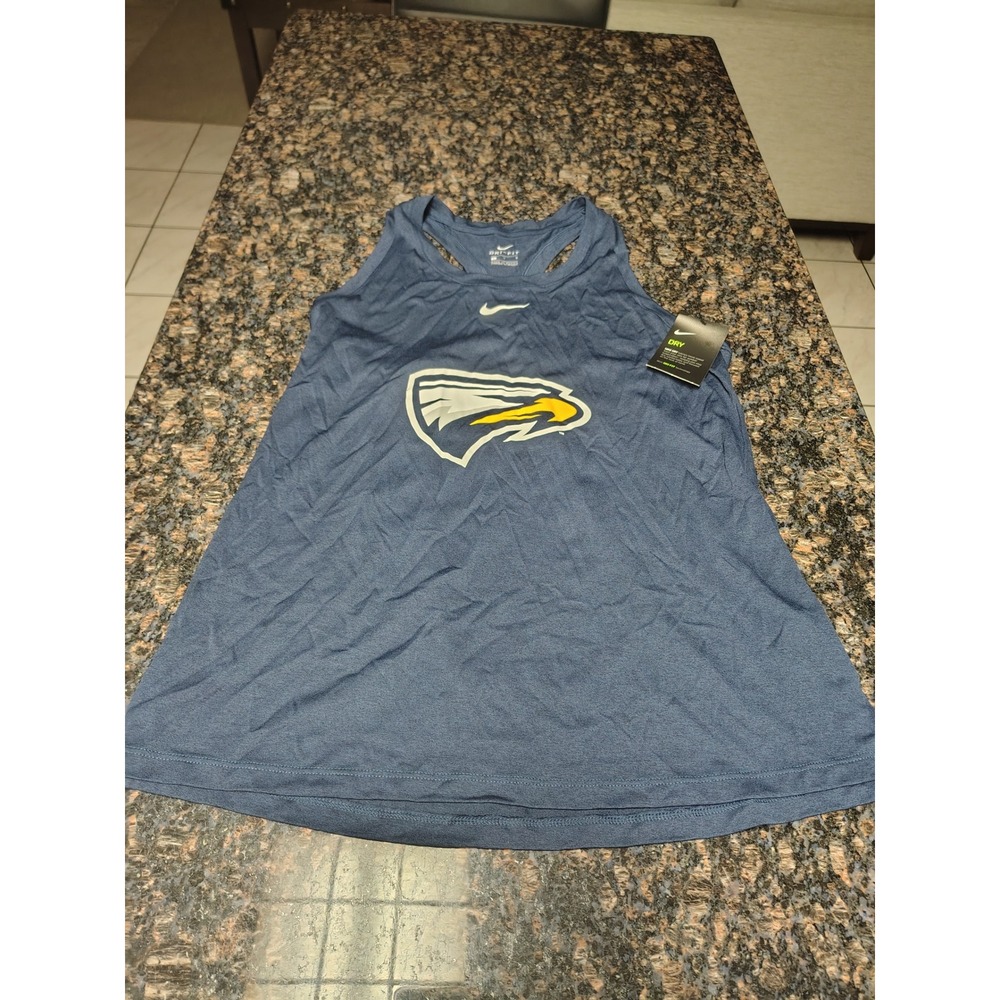 Nike Womens Dri-FIT Legend Classic Tank Navy Heather Eagle Graphic Large W52961